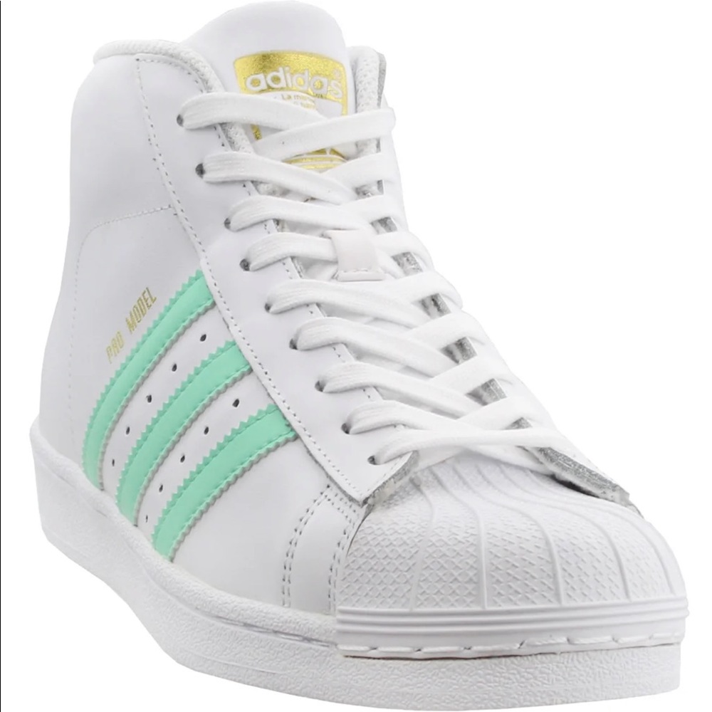Adidas Pro Model Superstar in Mint Stripe